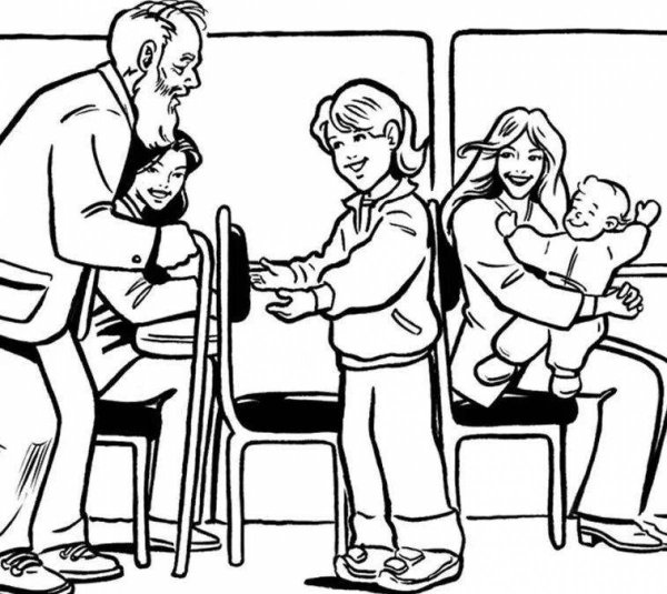 Раскраска на тему вежливость