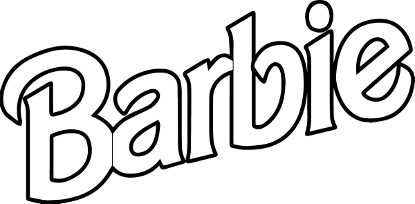 Надпись Барби раскраска