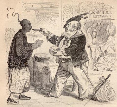 Опиумные войны в Китае 19 век карикатура