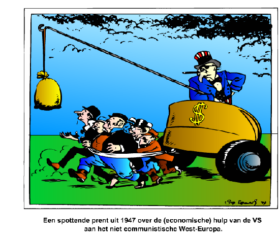 Советские карикатуры на план Маршалла