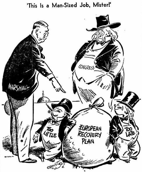 Холодная война план Маршалла карикатуры