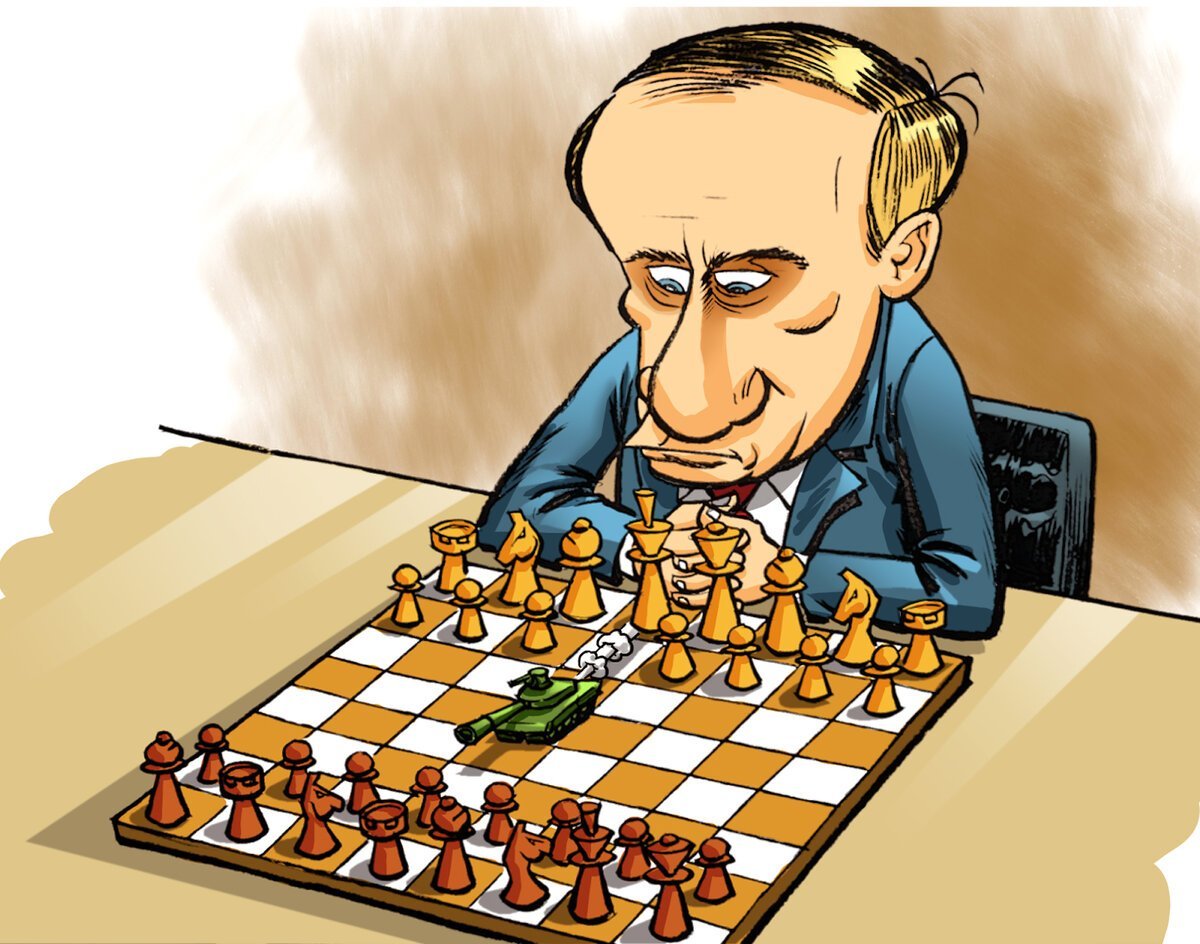 Игра в шахматы карикатура