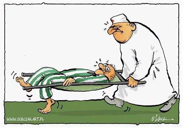Больной карикатура