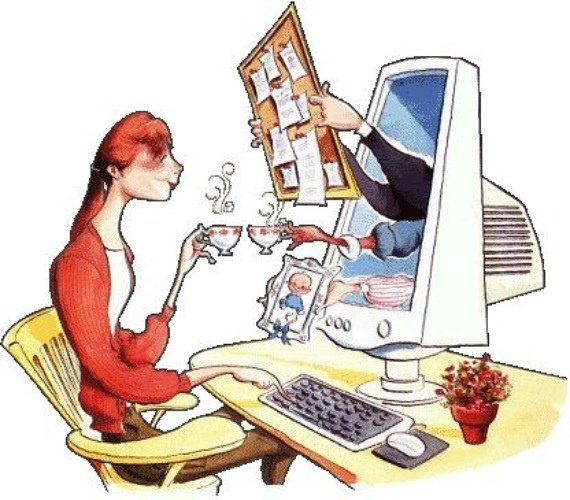 Женщина за компьютером юмор