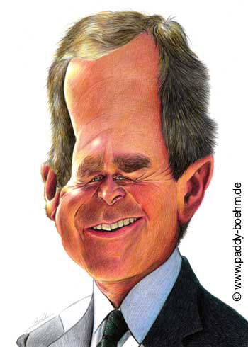 Джордж Буш карикатура