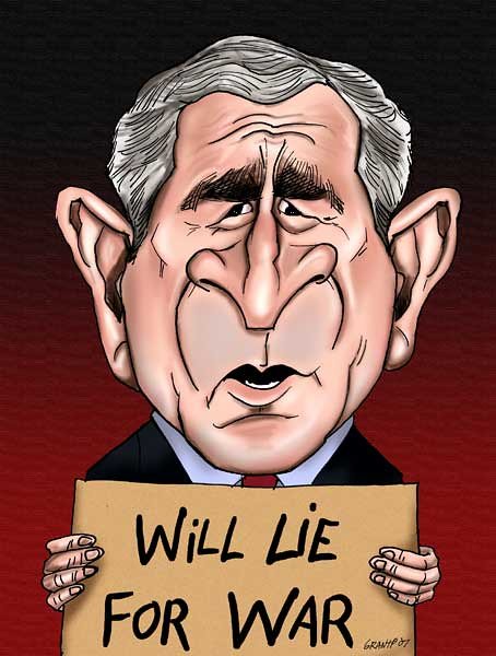 Джордж Буш карикатура