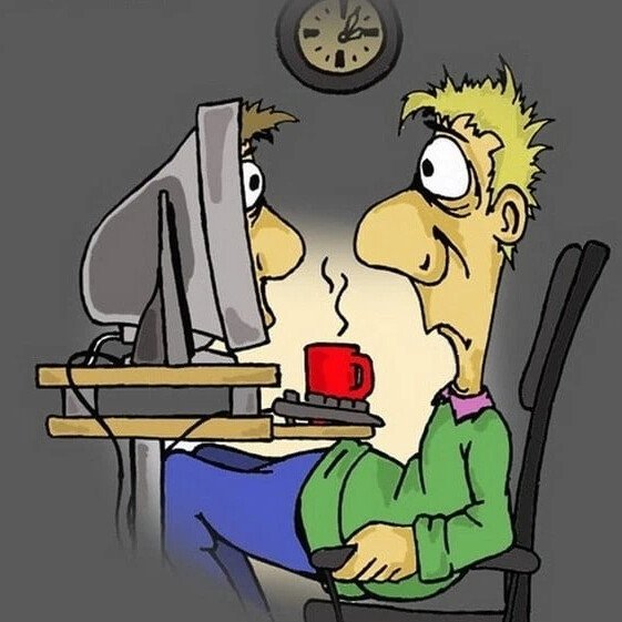 Компьютер карикатура