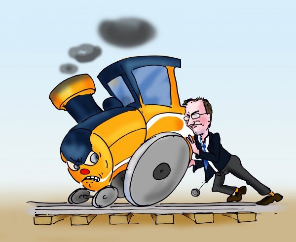 Паровоз карикатура