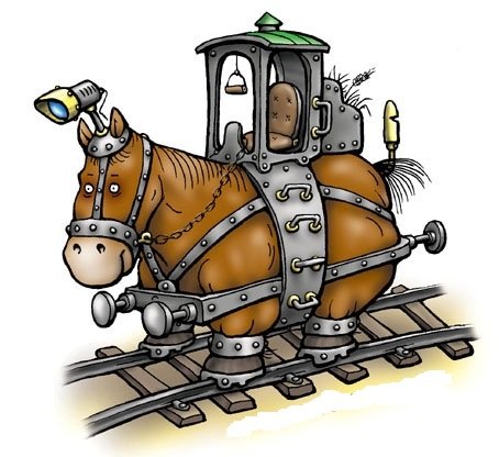 Лошадь карикатура