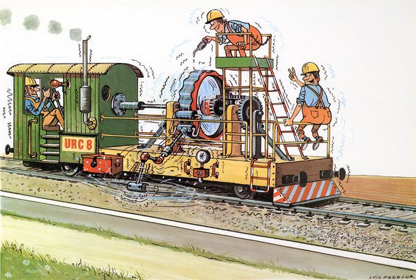 Паровоз карикатура