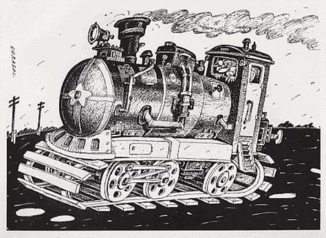 Шарж с паровозом