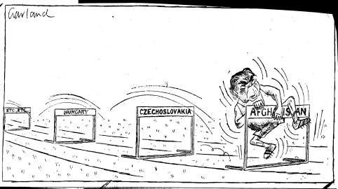 Ввод Советский войн в Афганистане карикатура