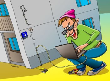 Провода карикатуры