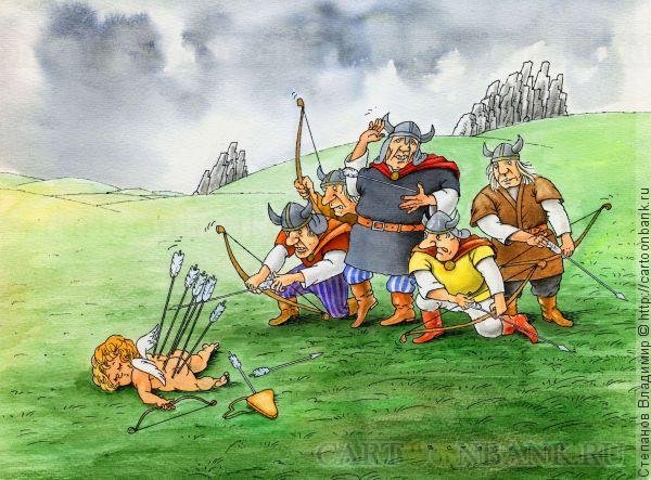 Купидон со стрелой в попе