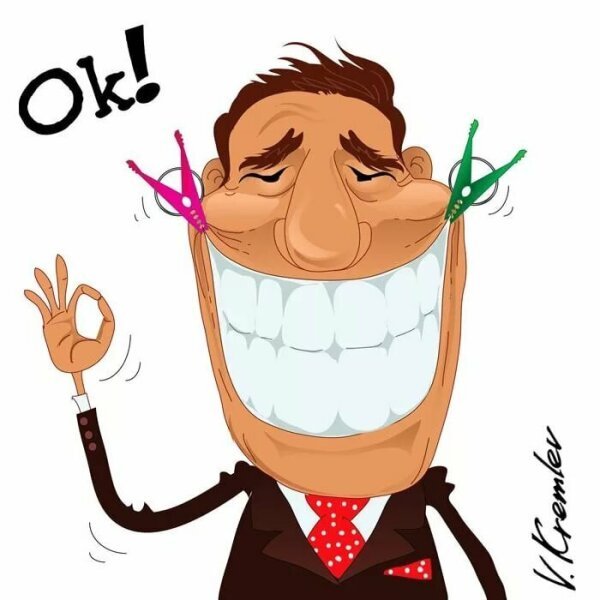 Улыбка карикатура