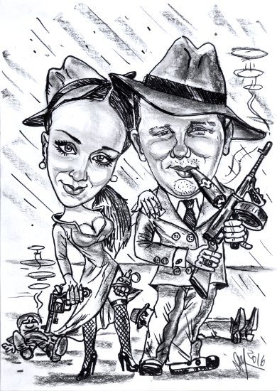 Мафиози карикатура