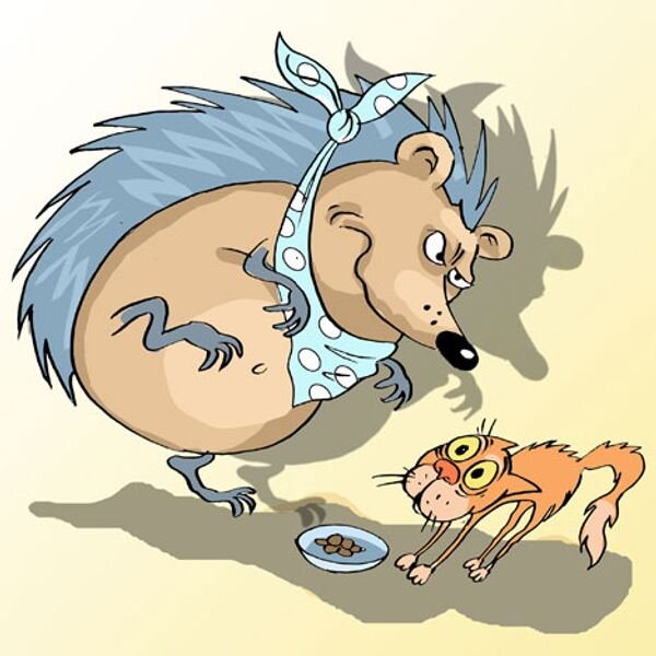 Ежиха карикатура