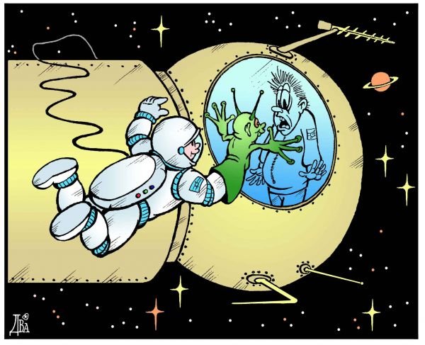 Карикатуры про космос