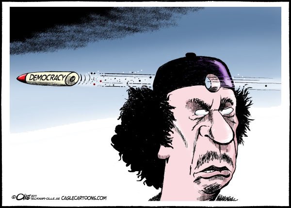 Ливия Каддафи карикатуры