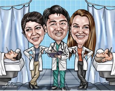 Шарж выпускника института