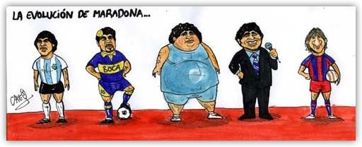 Диего Марадона карикатура
