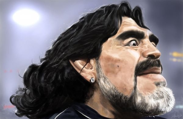 Диего Марадона карикатура