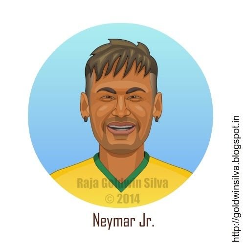 Футболист Неймар шарж