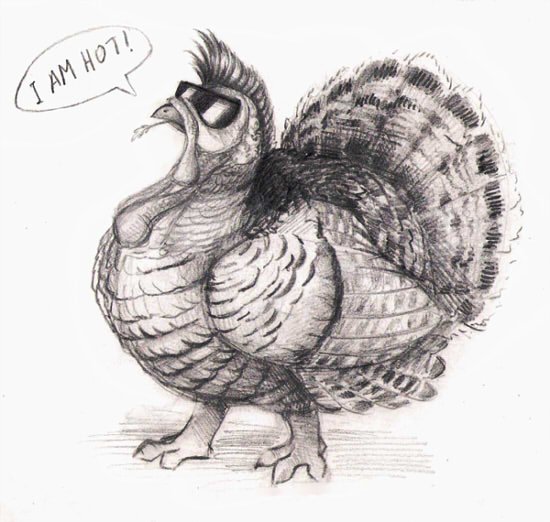 Индейка на день Благодарения рисунок