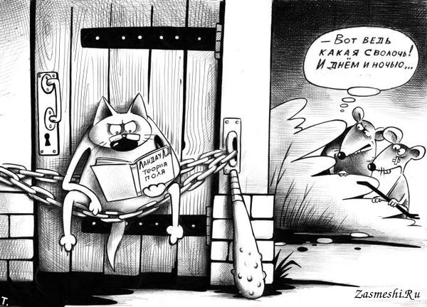 Карикатура смешной кот