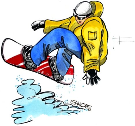 Сноуборд карикатура