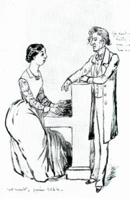 Музыкант за роялем силуэт