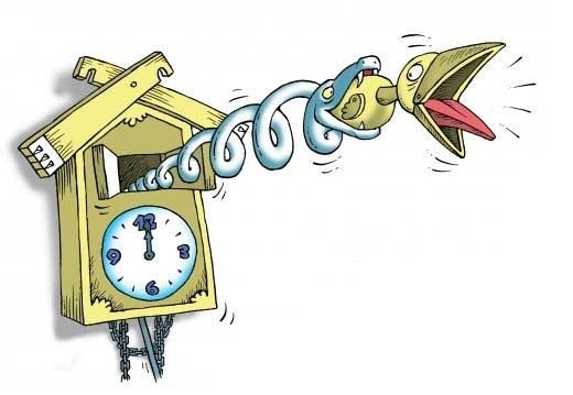 Часы с кукушкой карикатура