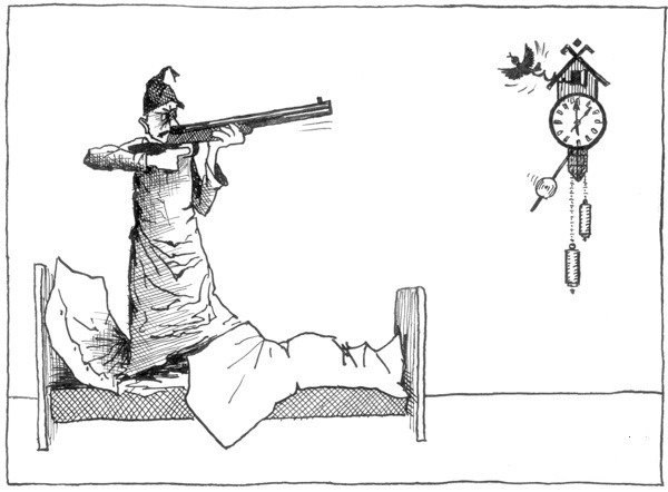 Будильник карикатура