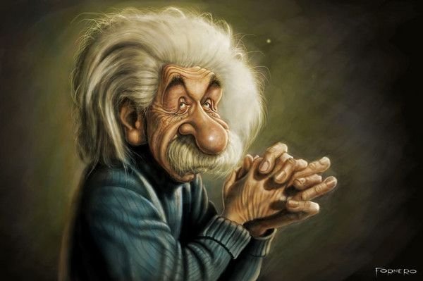 Альберт Эйнштейн карикатура