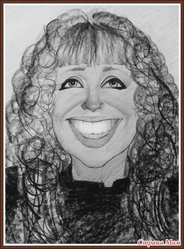 Шарж знаменитости Алла Пугачева