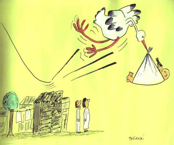 Смешные карикатуры Аист