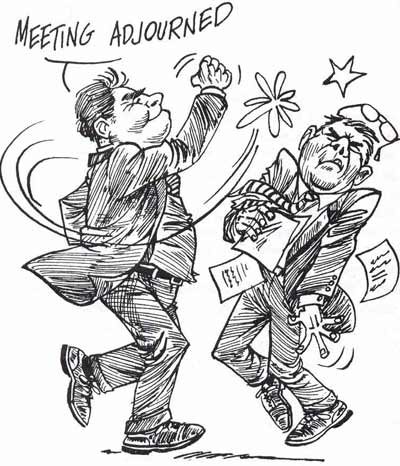 Двое дерутся карикатура