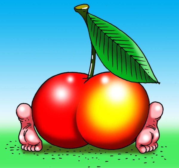 Яблоко карикатура