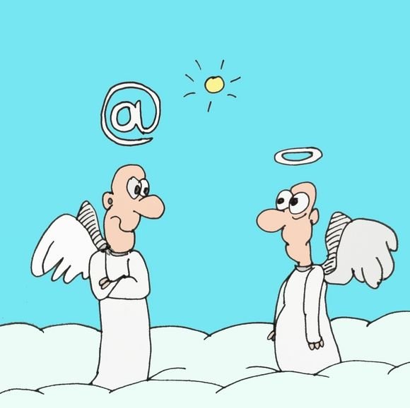 Карикатура на ангела