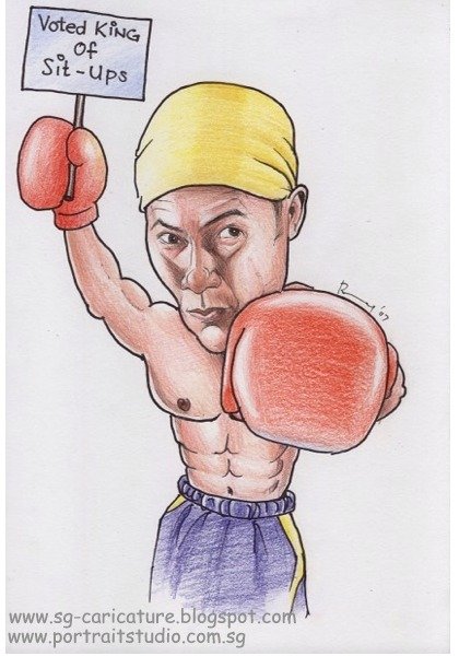 Боксер карикатура