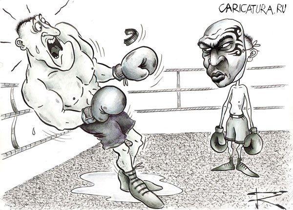Боксер карикатура