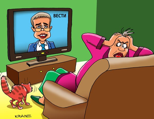 В телевизоре шарж