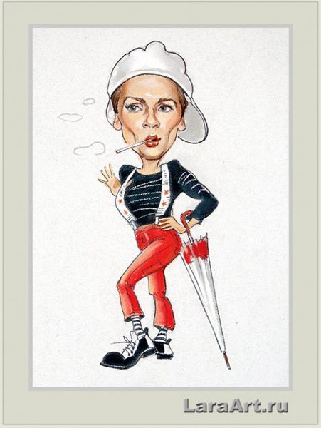 Шарж женщина в полный рост