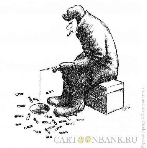 Зимняя рыбалка карикатура