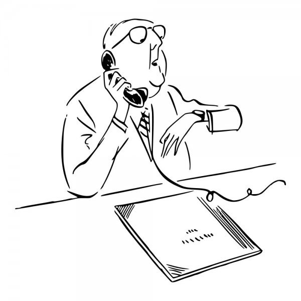 Разговор по телефону карикатура