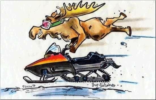 Шутки про снегоход