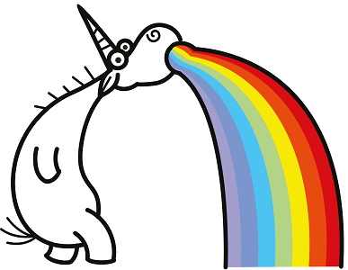 Радуга с подарками раскраска