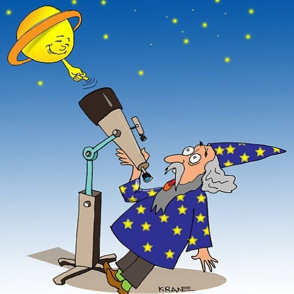 Звездочет с телескопом