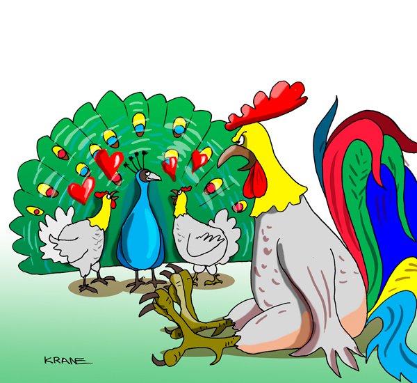 Курица карикатура