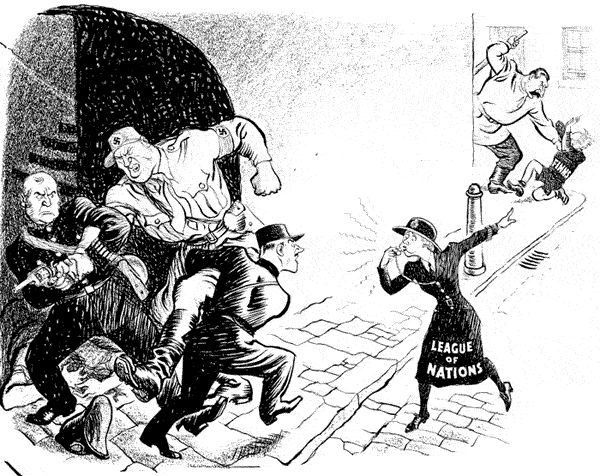 Лига наций карикатура